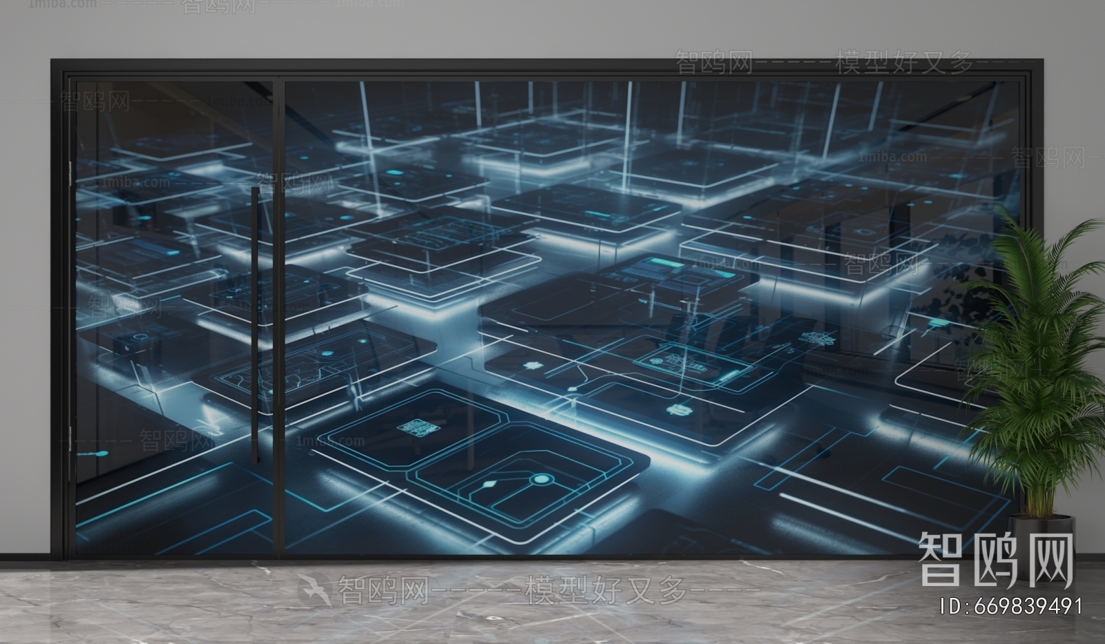 Modern Glass Screen Partition