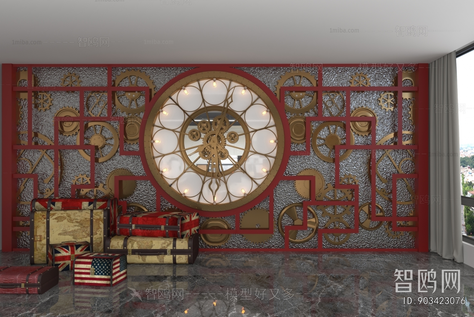 Industrial Style TV Wall