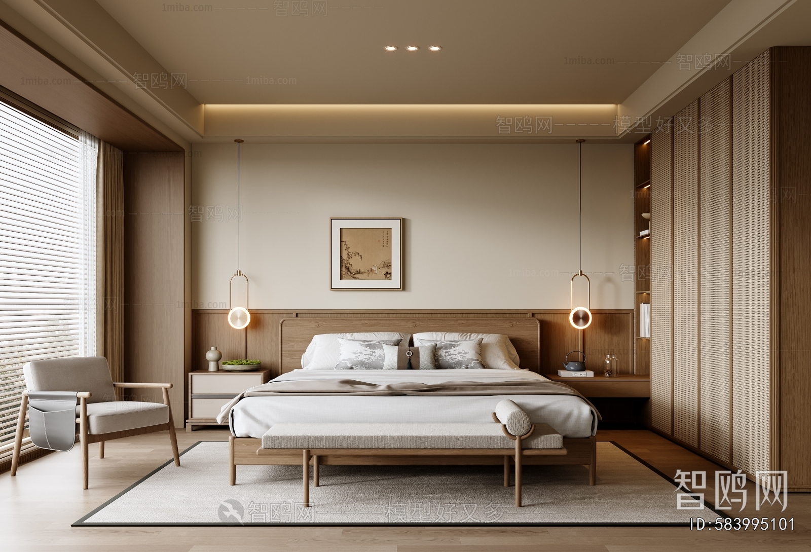 New Chinese Style Bedroom