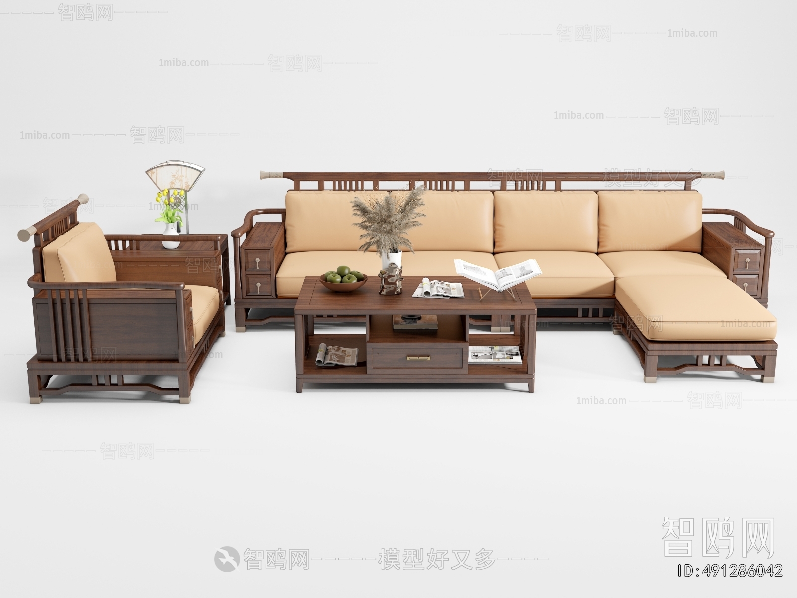 New Chinese Style Sofa Combination