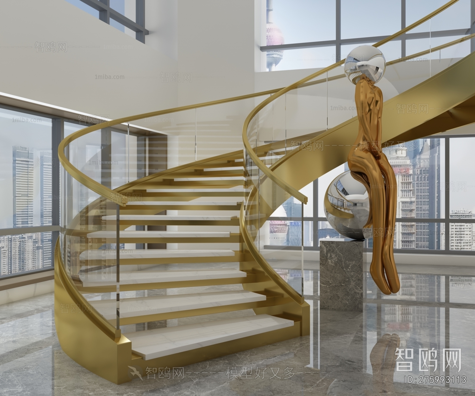 Modern Rotating Staircase