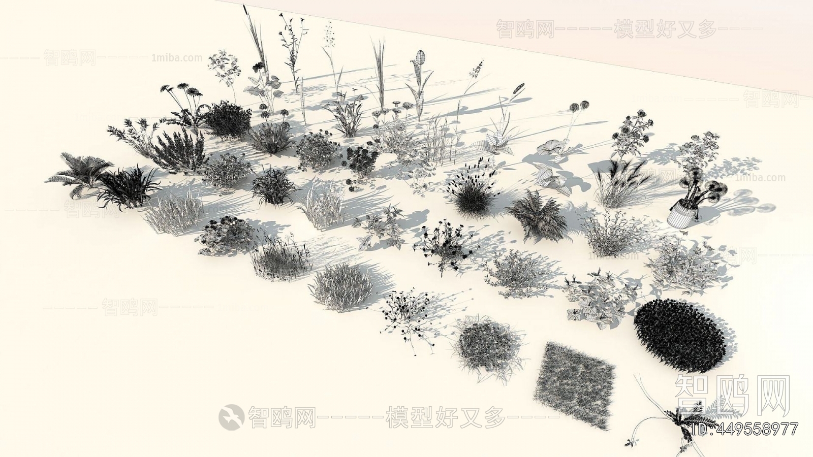 Modern Flowers And Grass