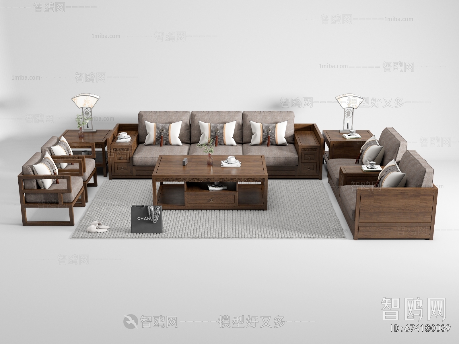 New Chinese Style Sofa Combination