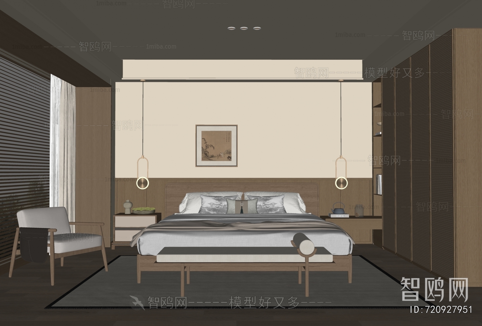 New Chinese Style Bedroom