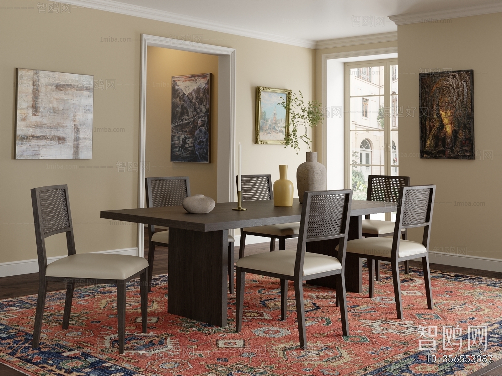 American Style Retro Style Dining Room