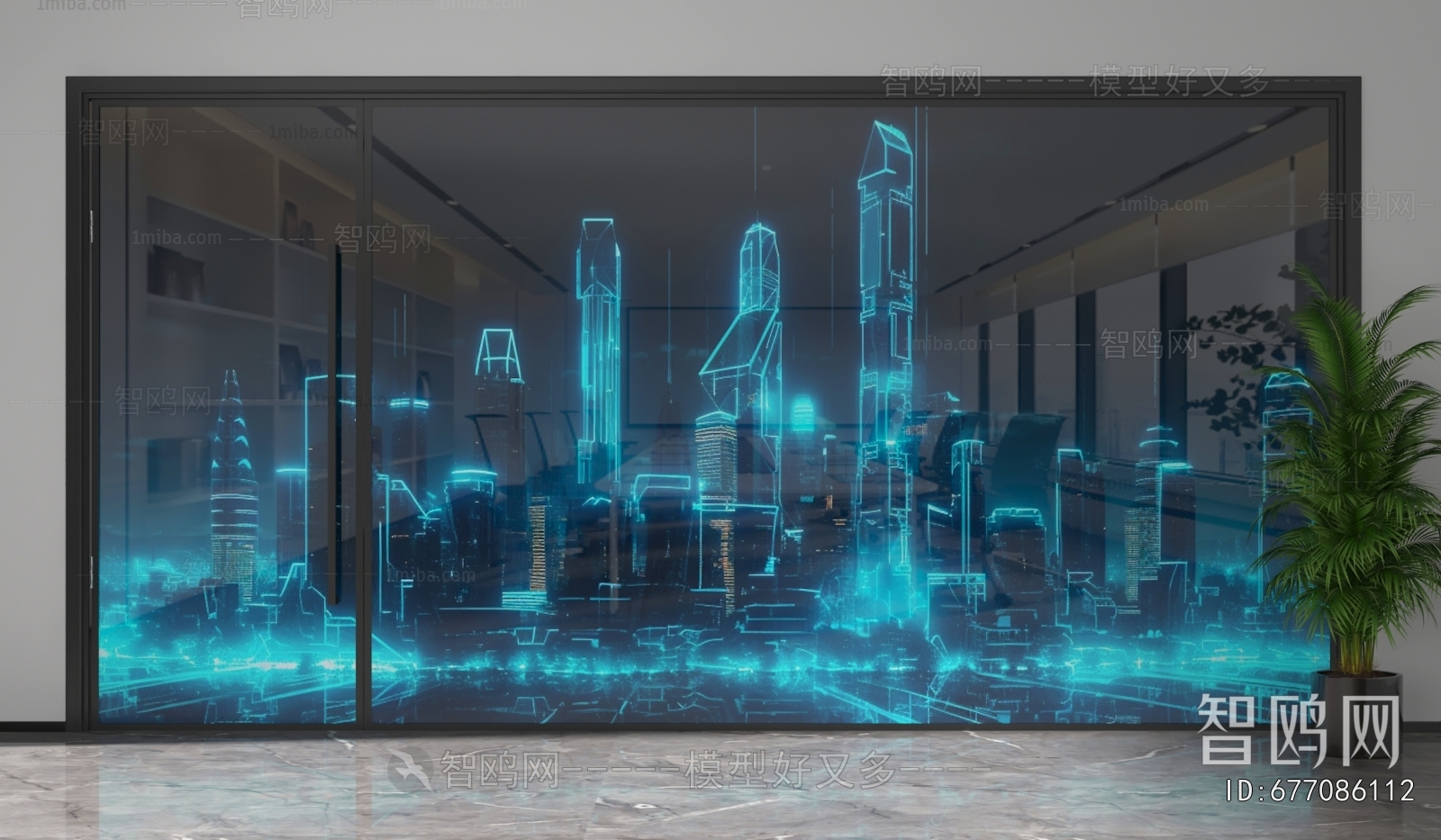 Modern Glass Screen Partition