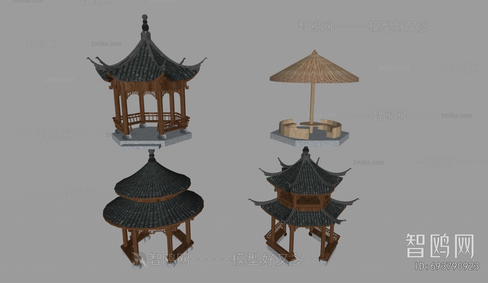 Chinese Style Ancient Architectural Buildings