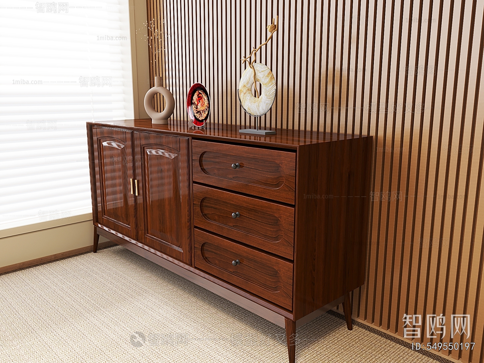 New Chinese Style Side Cabinet