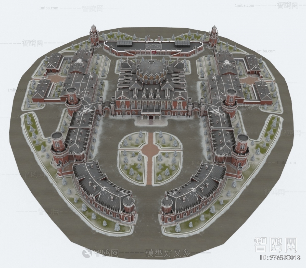 Modern Architectural Bird's-eye View Planning