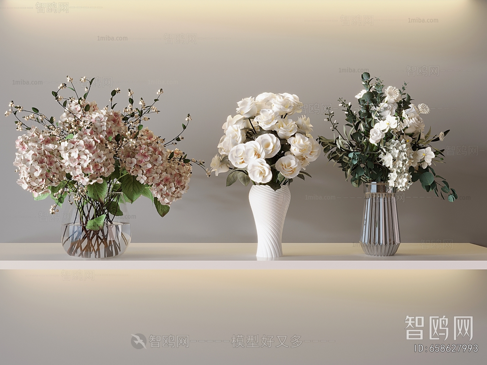现代花瓶花艺组合