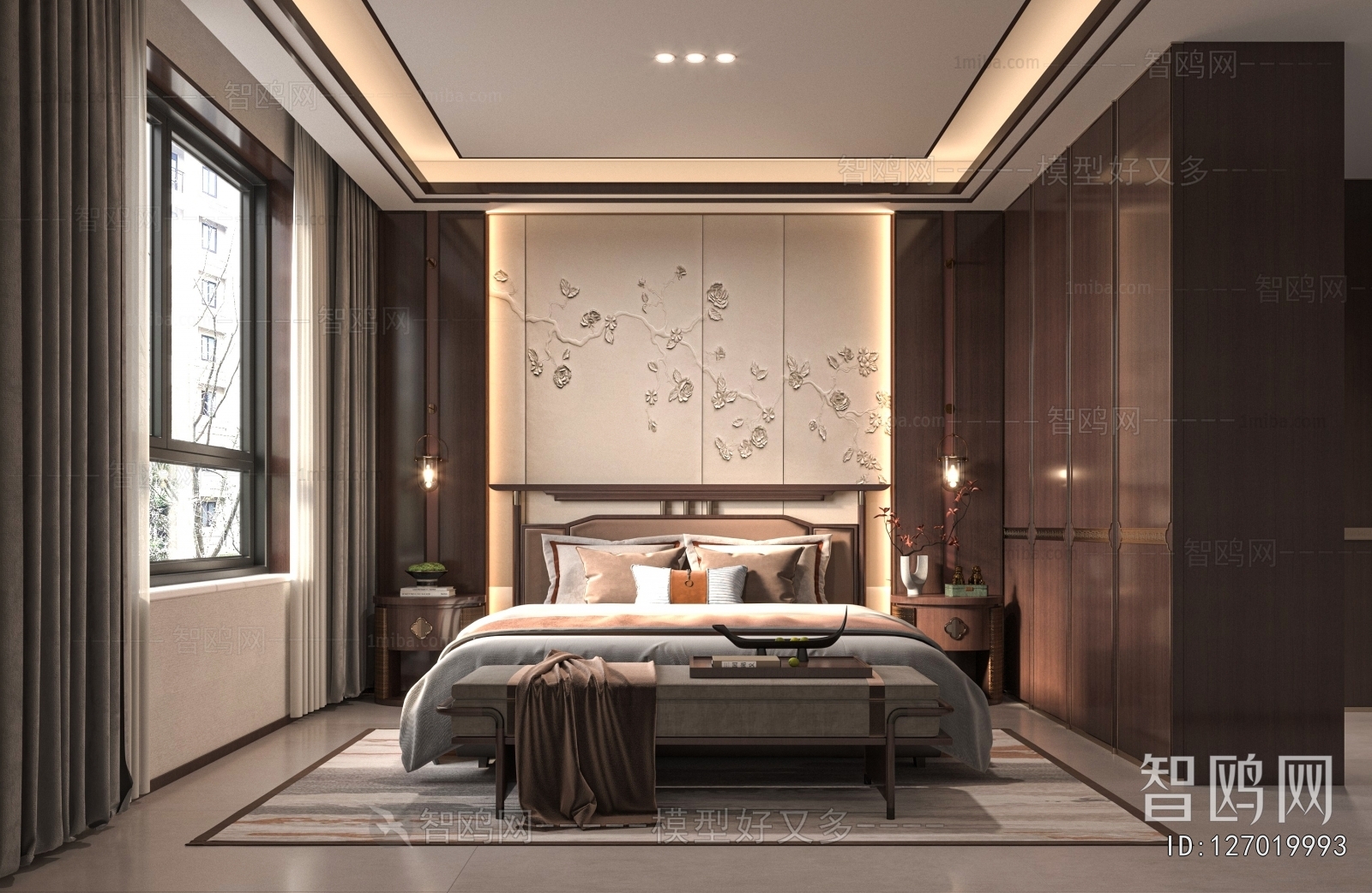 New Chinese Style Bedroom
