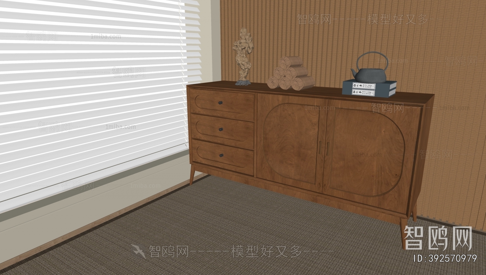 New Chinese Style Side Cabinet