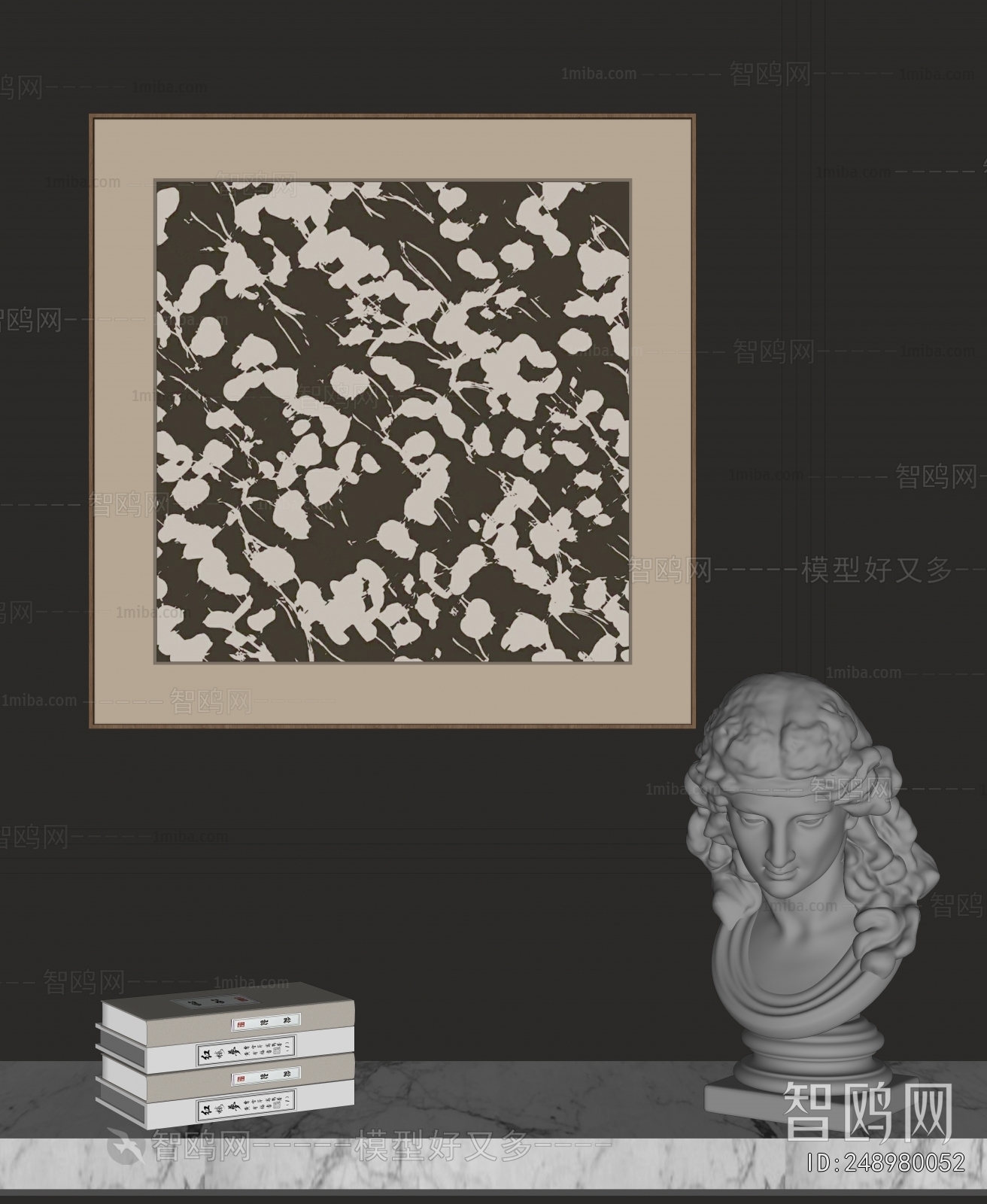 侘寂风装饰挂画雕塑摆件