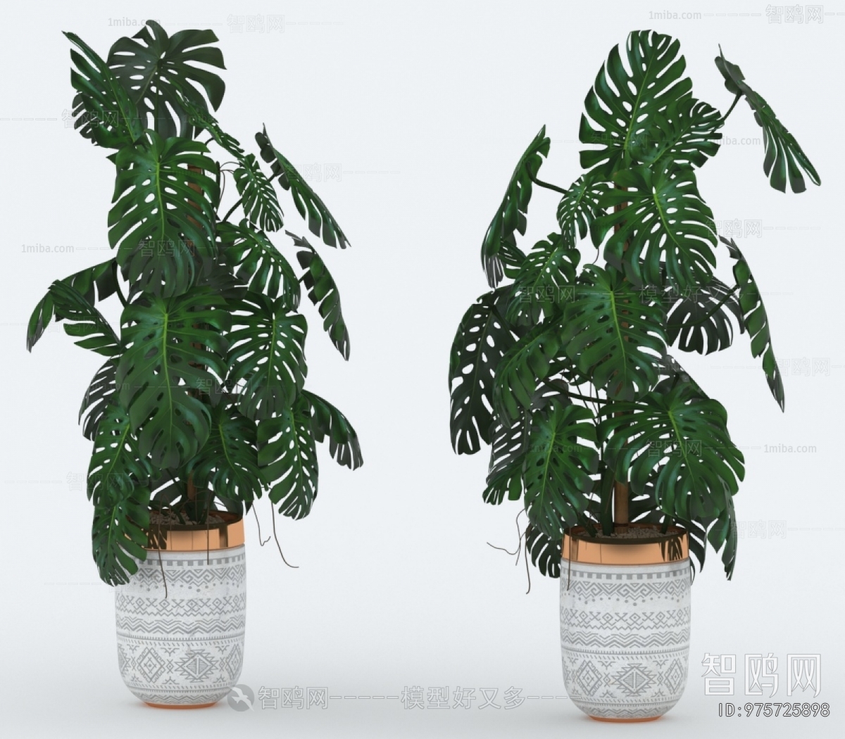Modern Ground Green Plant Potted Plants