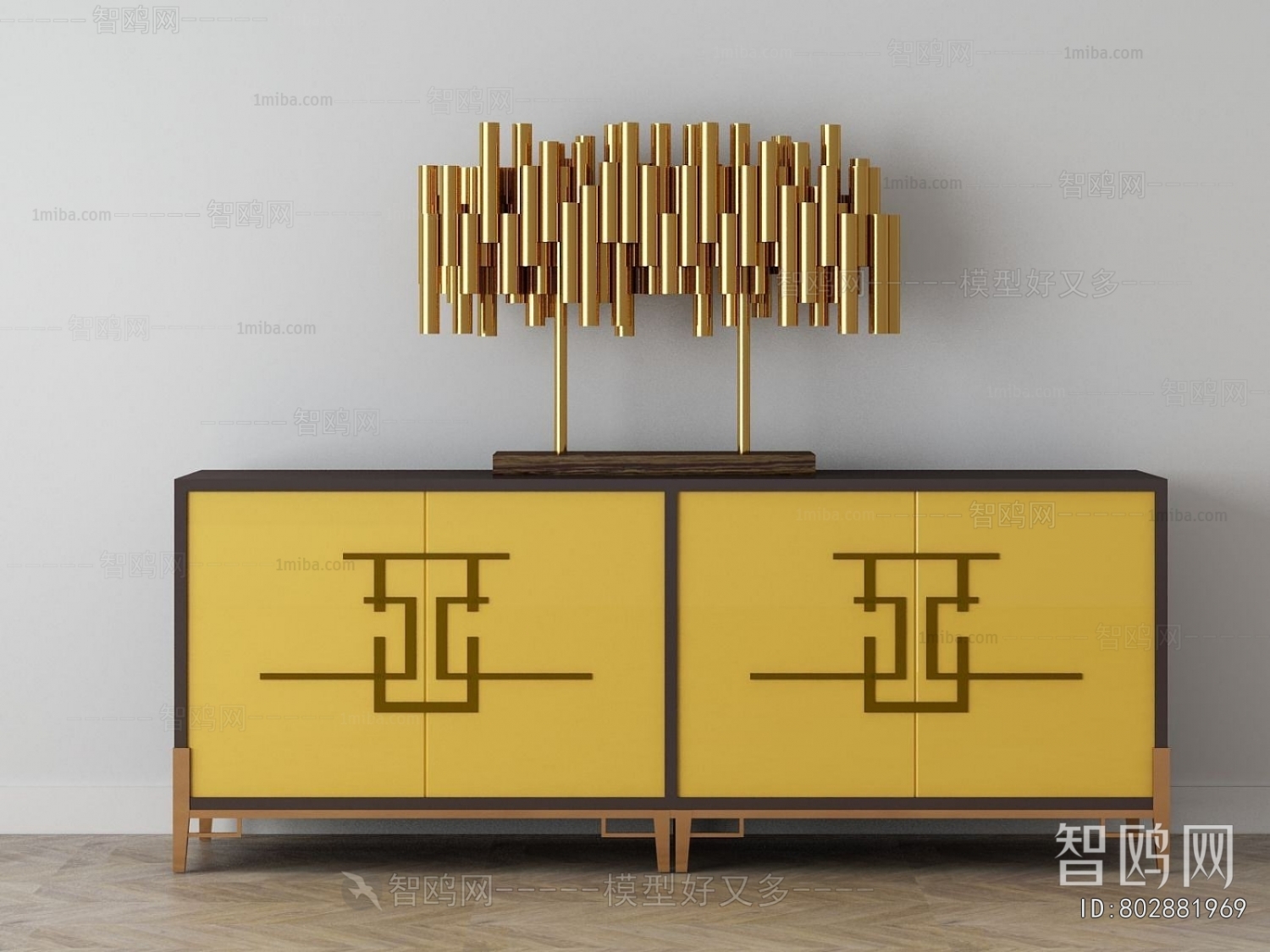 New Chinese Style Side Cabinet