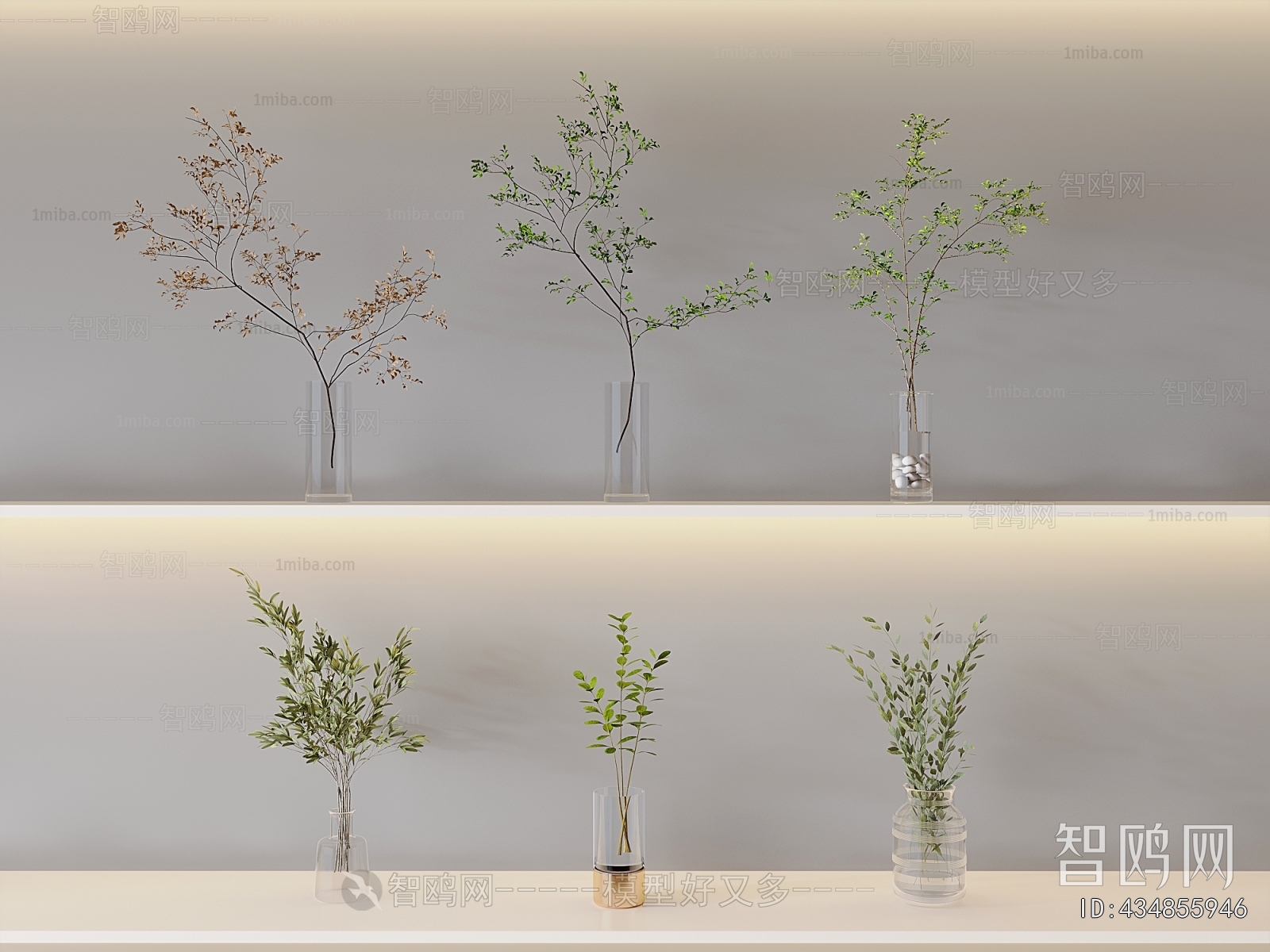 现代水生绿植组合