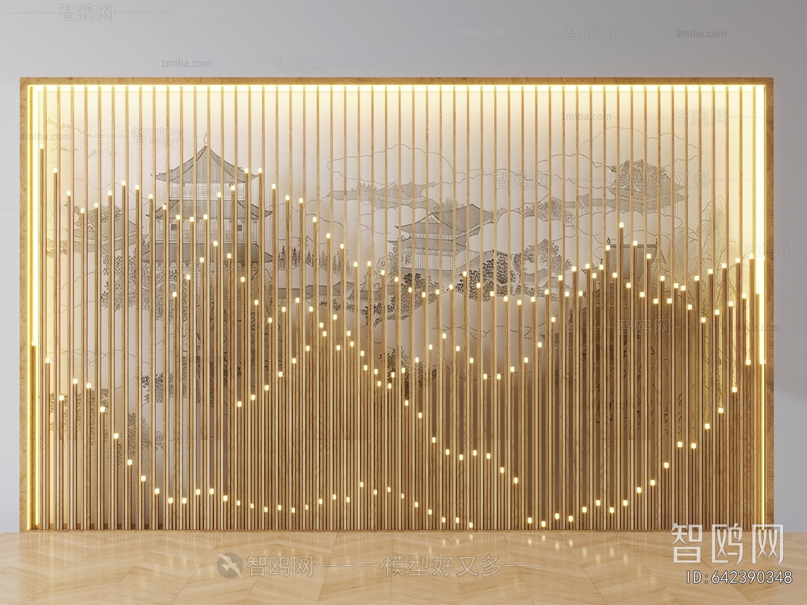 New Chinese Style TV Wall