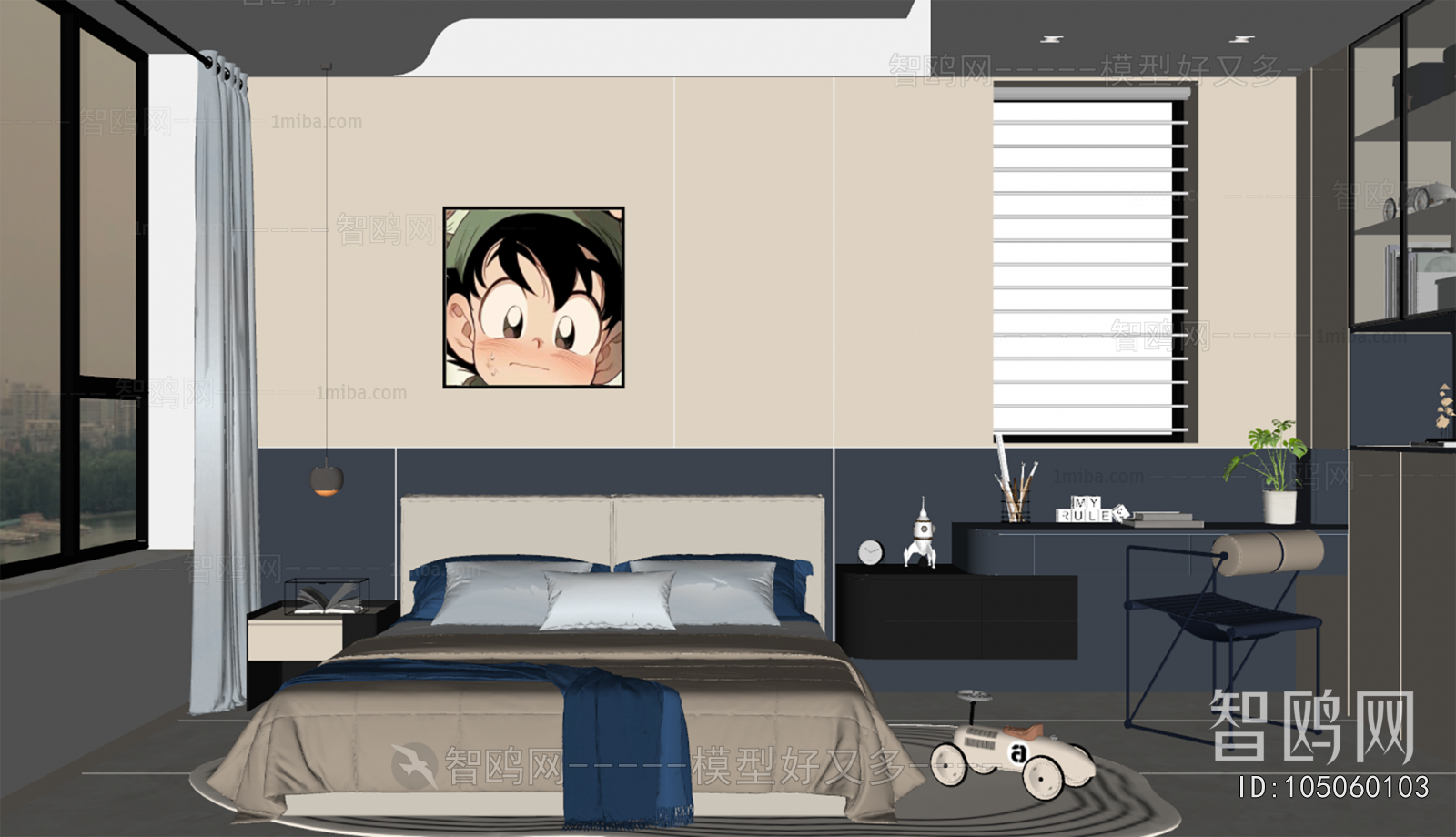 Modern Boy's Room And Son's Room