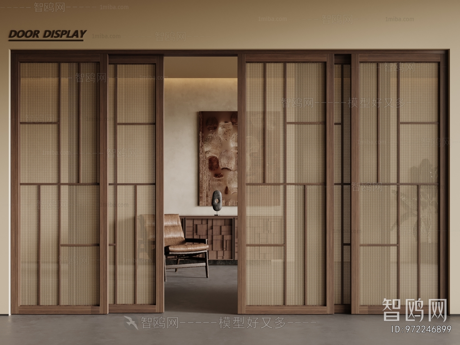 Wabi-sabi Style Sliding Door