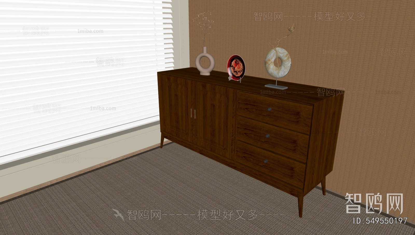 New Chinese Style Side Cabinet