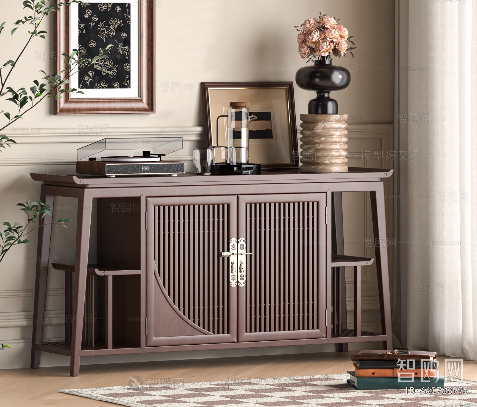 New Chinese Style Entrance Cabinet