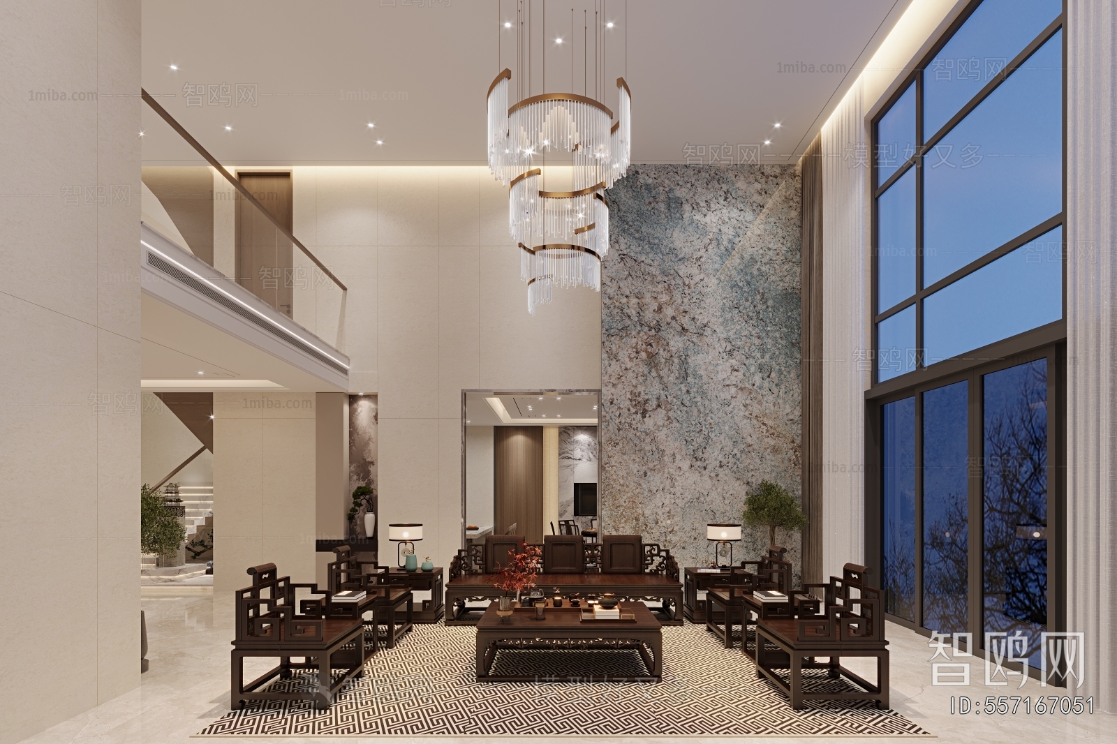 New Chinese Style A Living Room