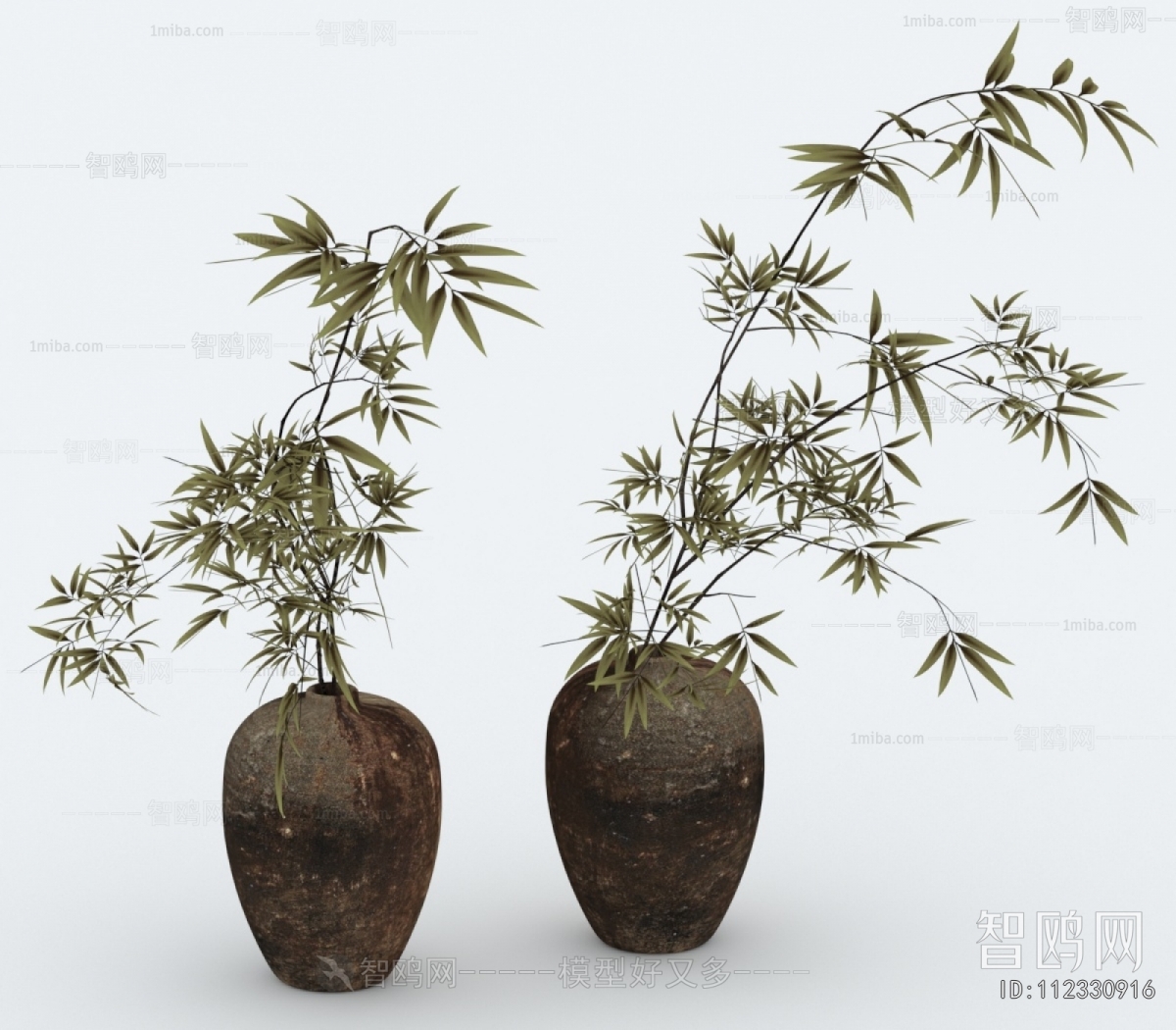 New Chinese Style Potted Green Plant