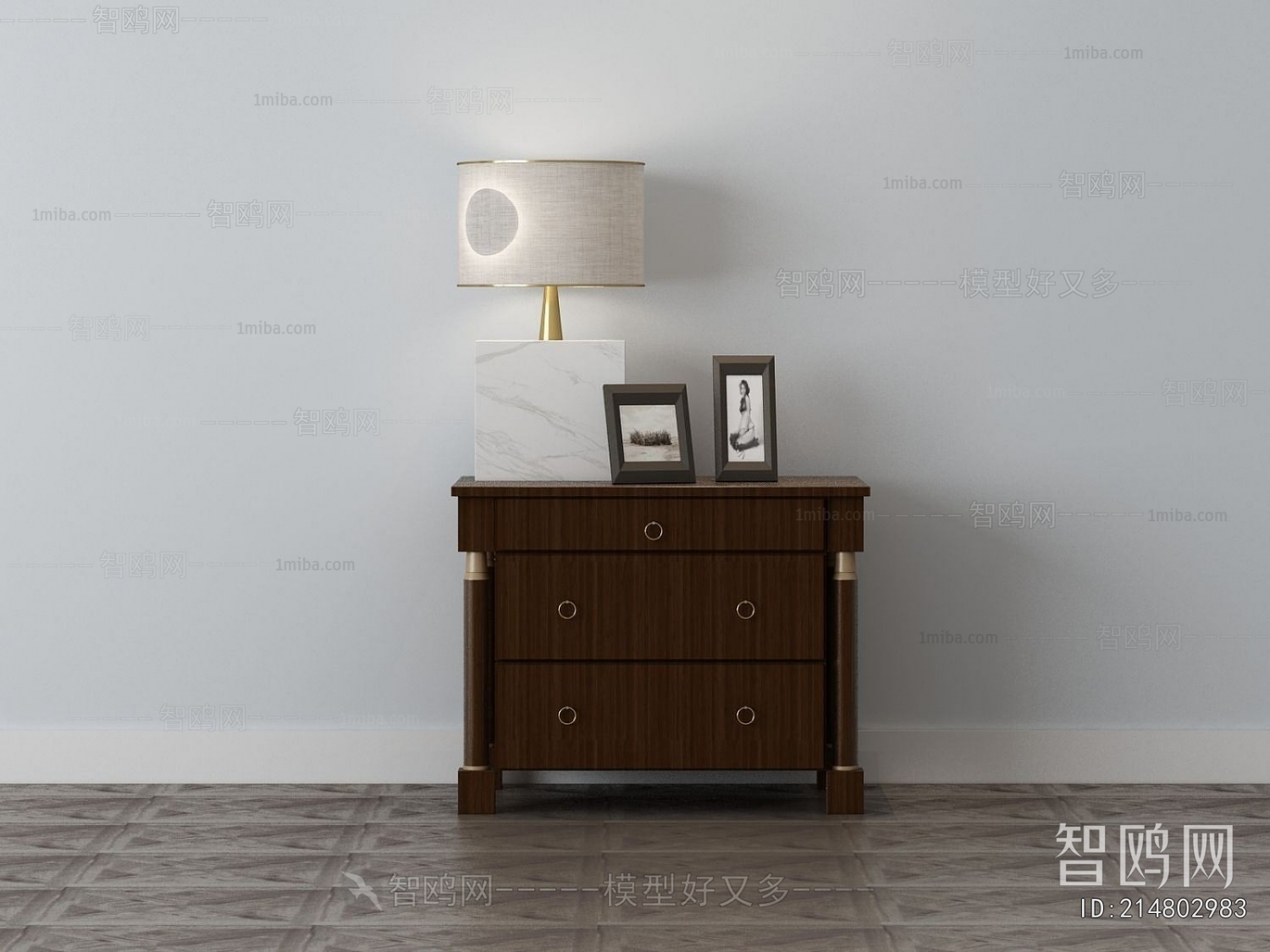 New Chinese Style Bedside Cupboard