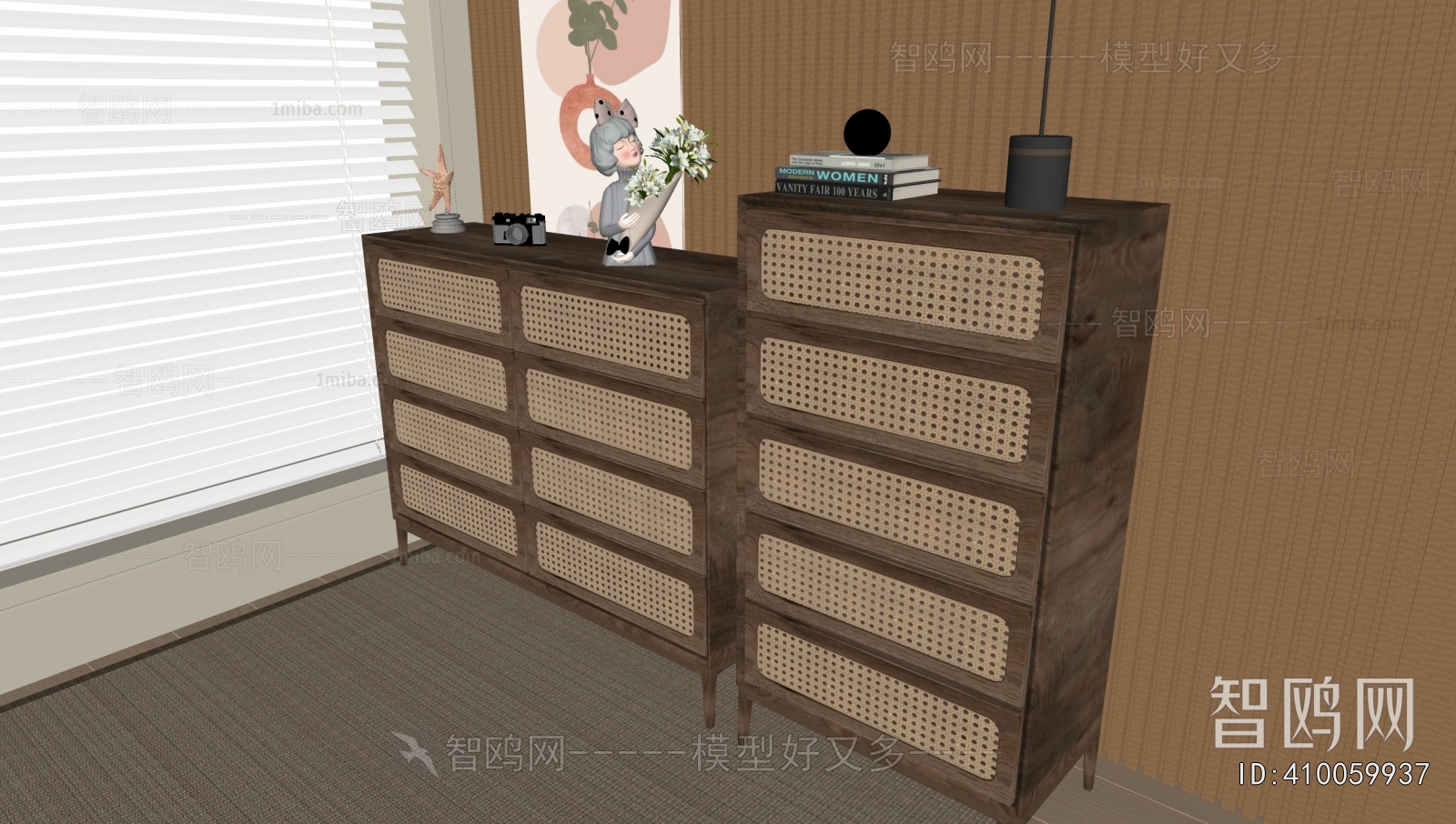 Wabi-sabi Style Side Cabinet