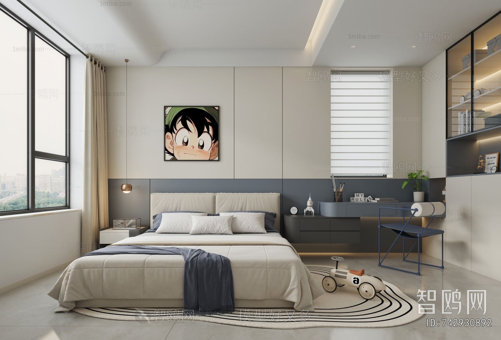 Modern Boy's Room And Son's Room