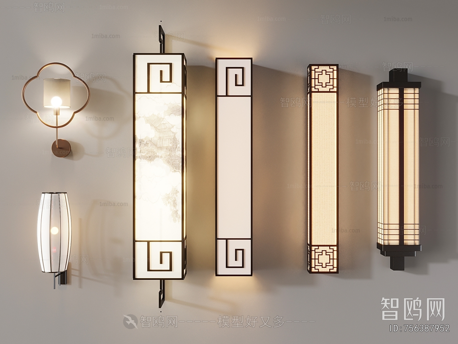 New Chinese Style Wall Lamp