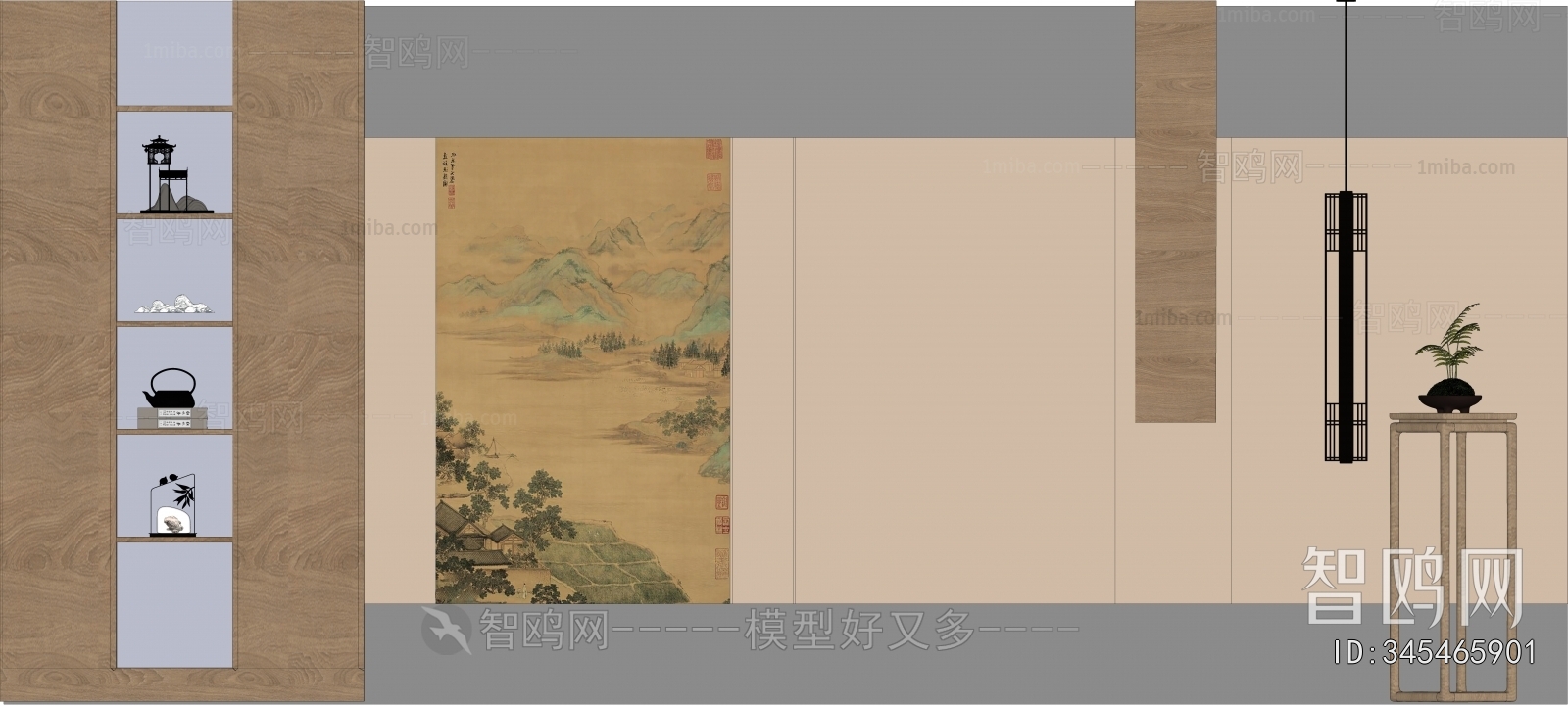 New Chinese Style TV Wall