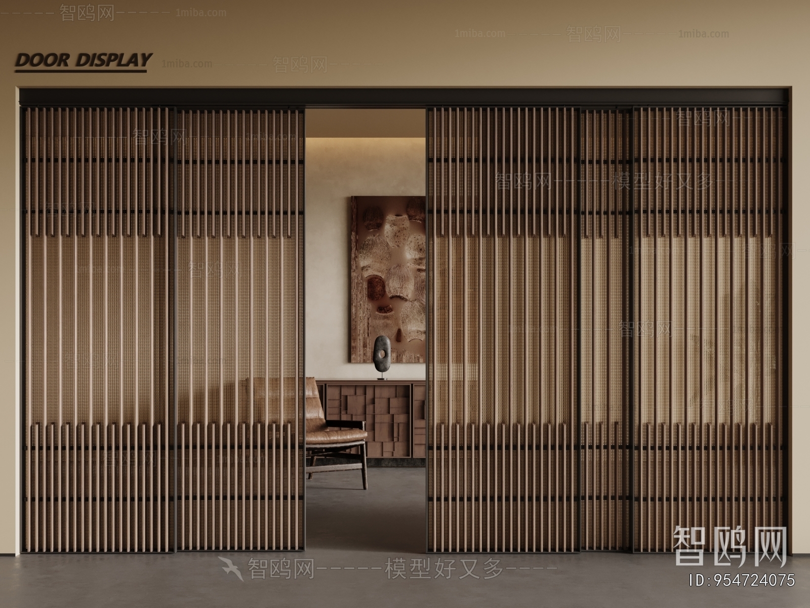 Wabi-sabi Style Sliding Door