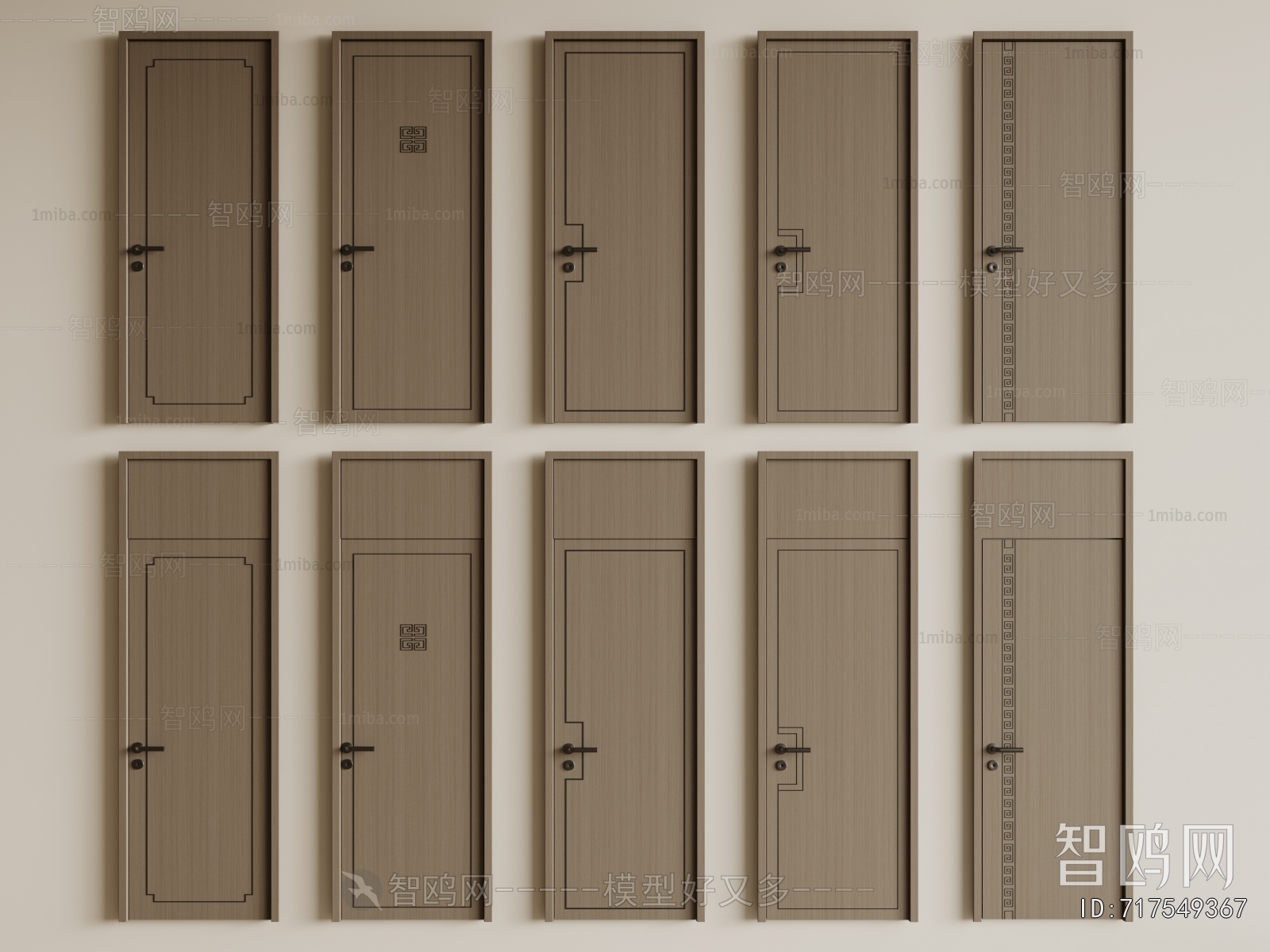 New Chinese Style Single Door