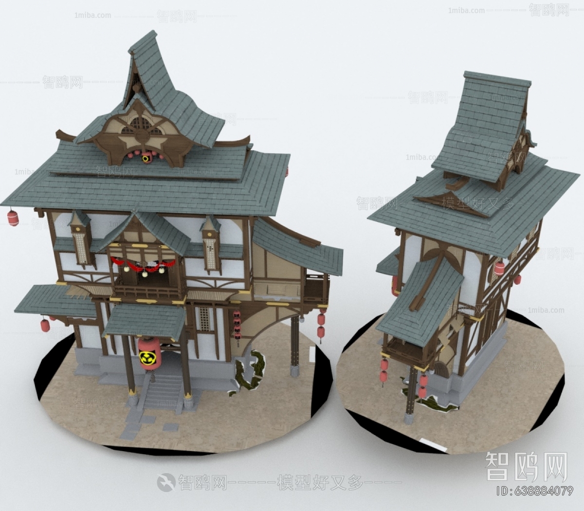 New Chinese Style Ancient Architectural Buildings