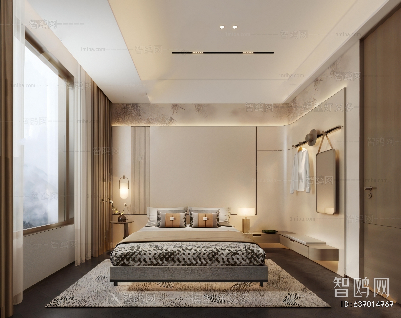 New Chinese Style Bedroom