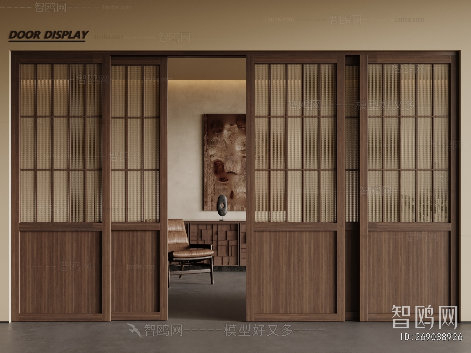 Wabi-sabi Style Sliding Door