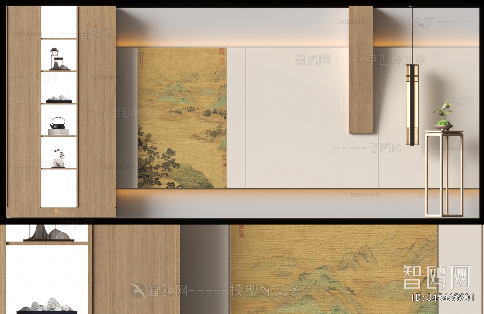 New Chinese Style TV Wall