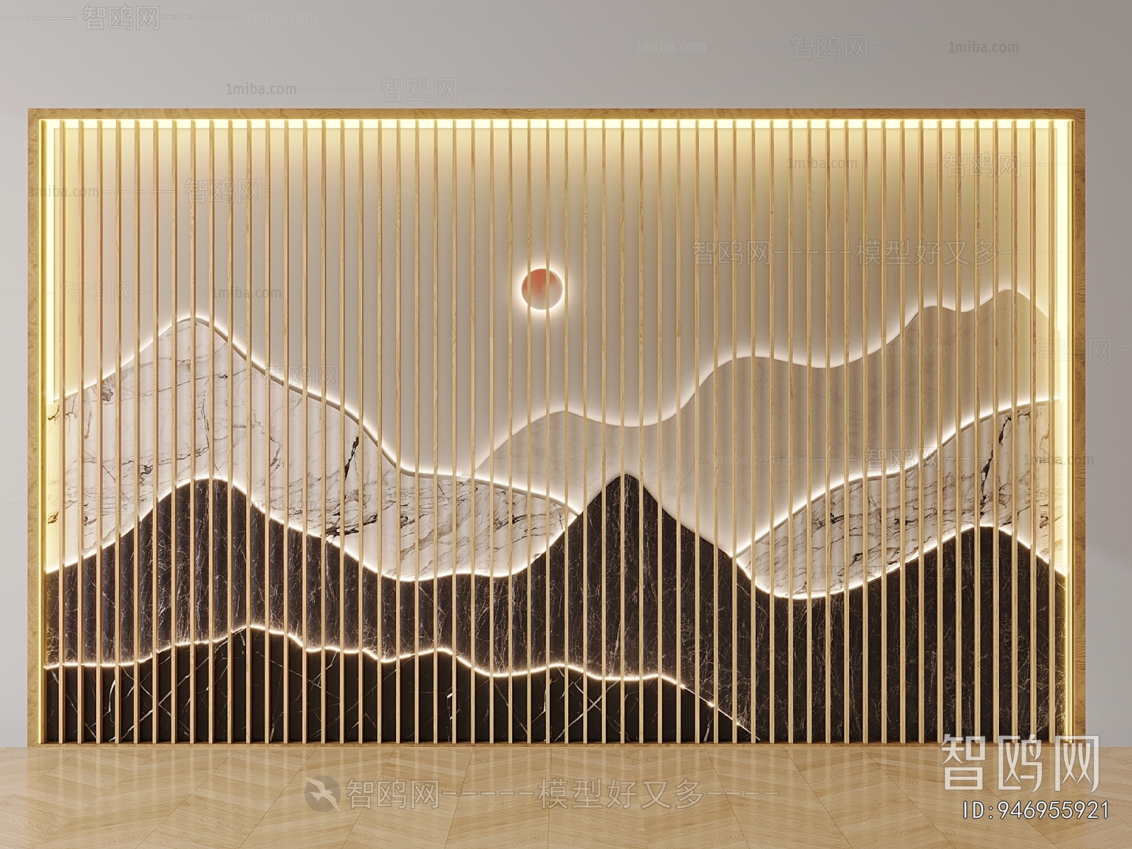 New Chinese Style TV Wall