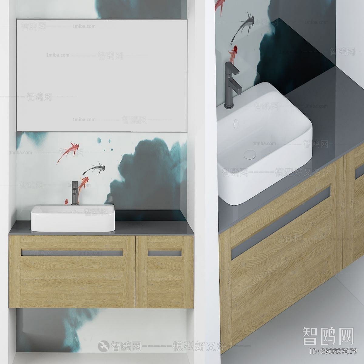 New Chinese Style Bathroom Cabinet