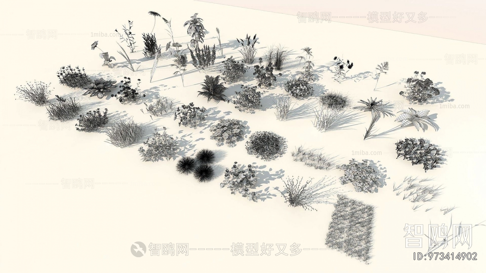 Modern Flowers And Grass