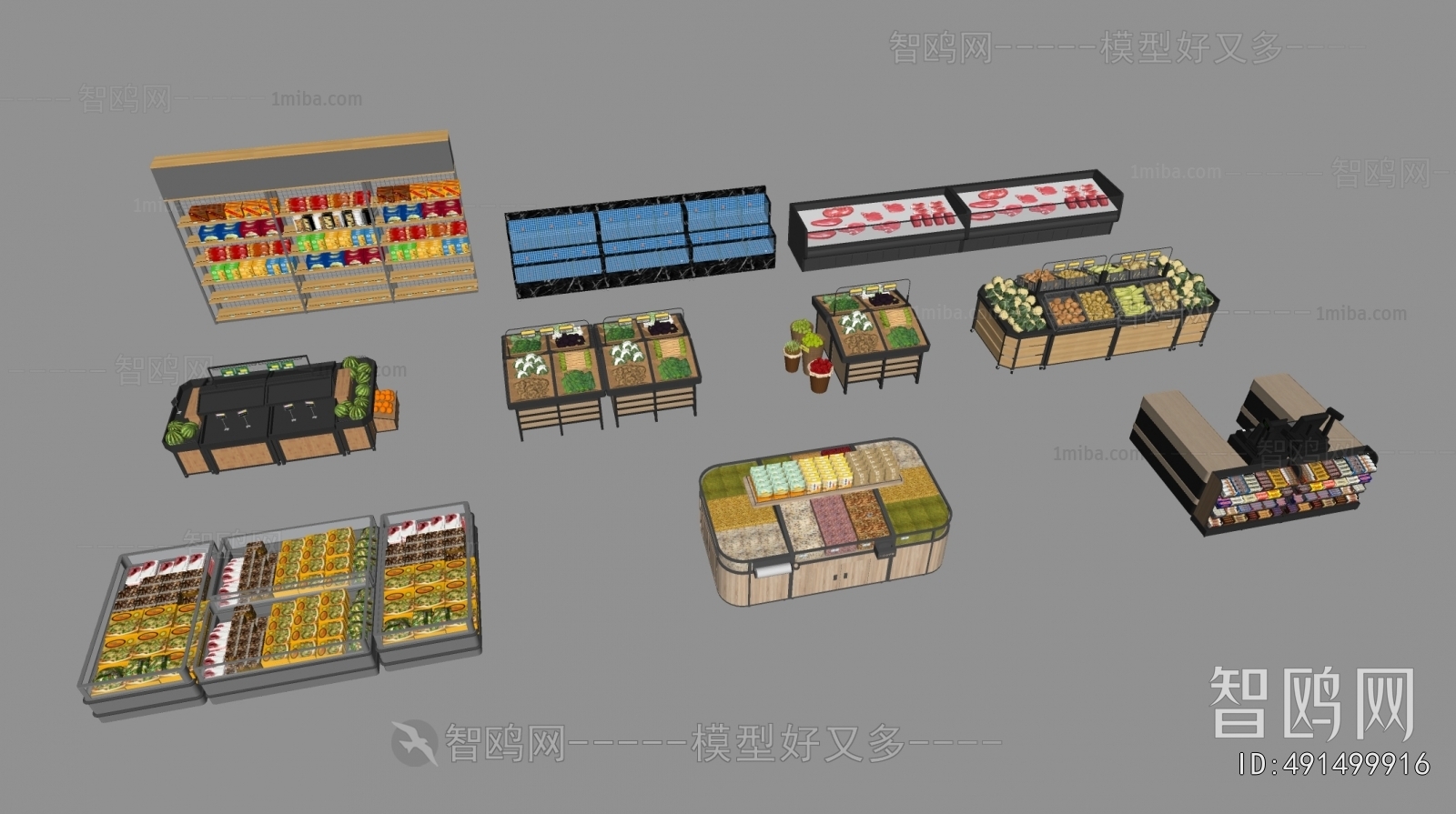 Modern Supermarket Shelf