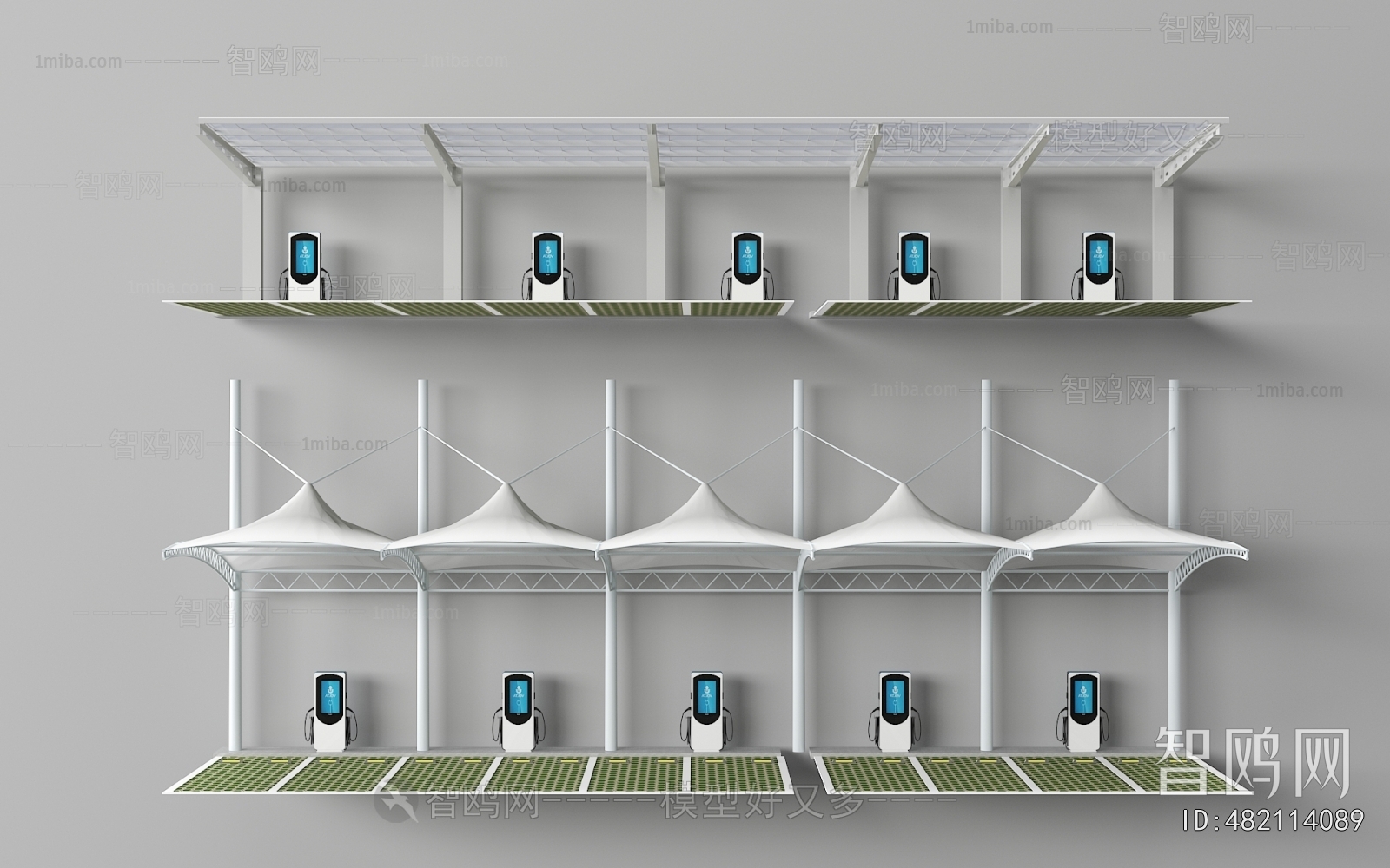 Modern Outdoor Parking Lot