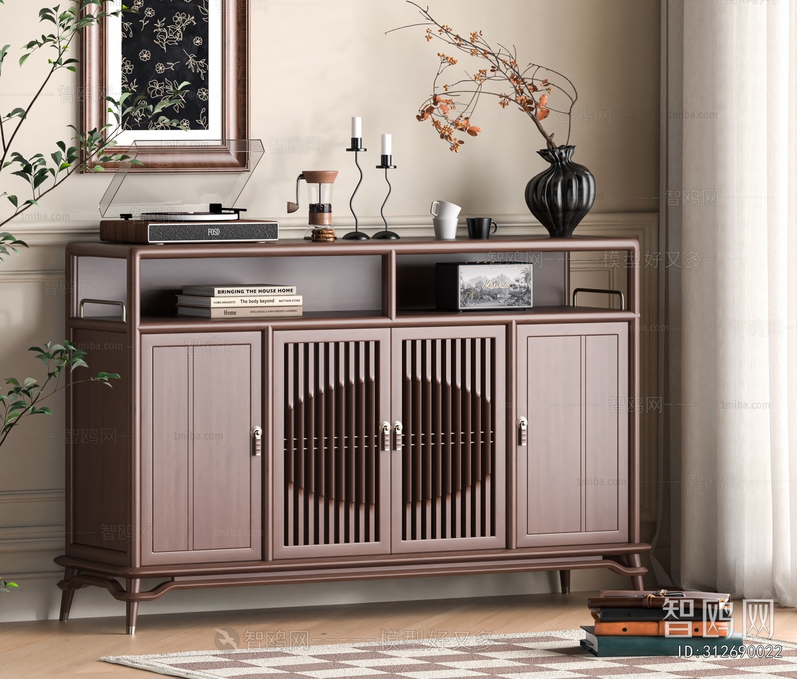 New Chinese Style Entrance Cabinet