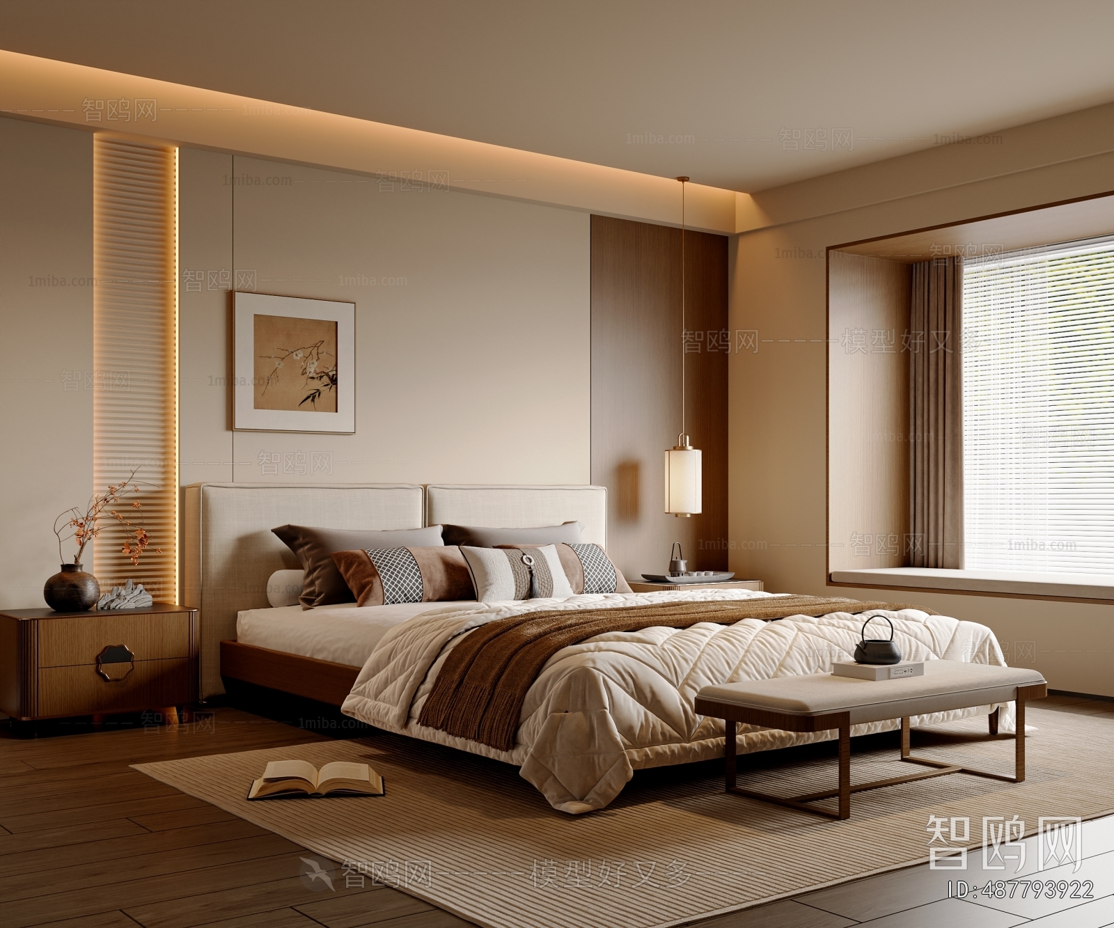 New Chinese Style Bedroom