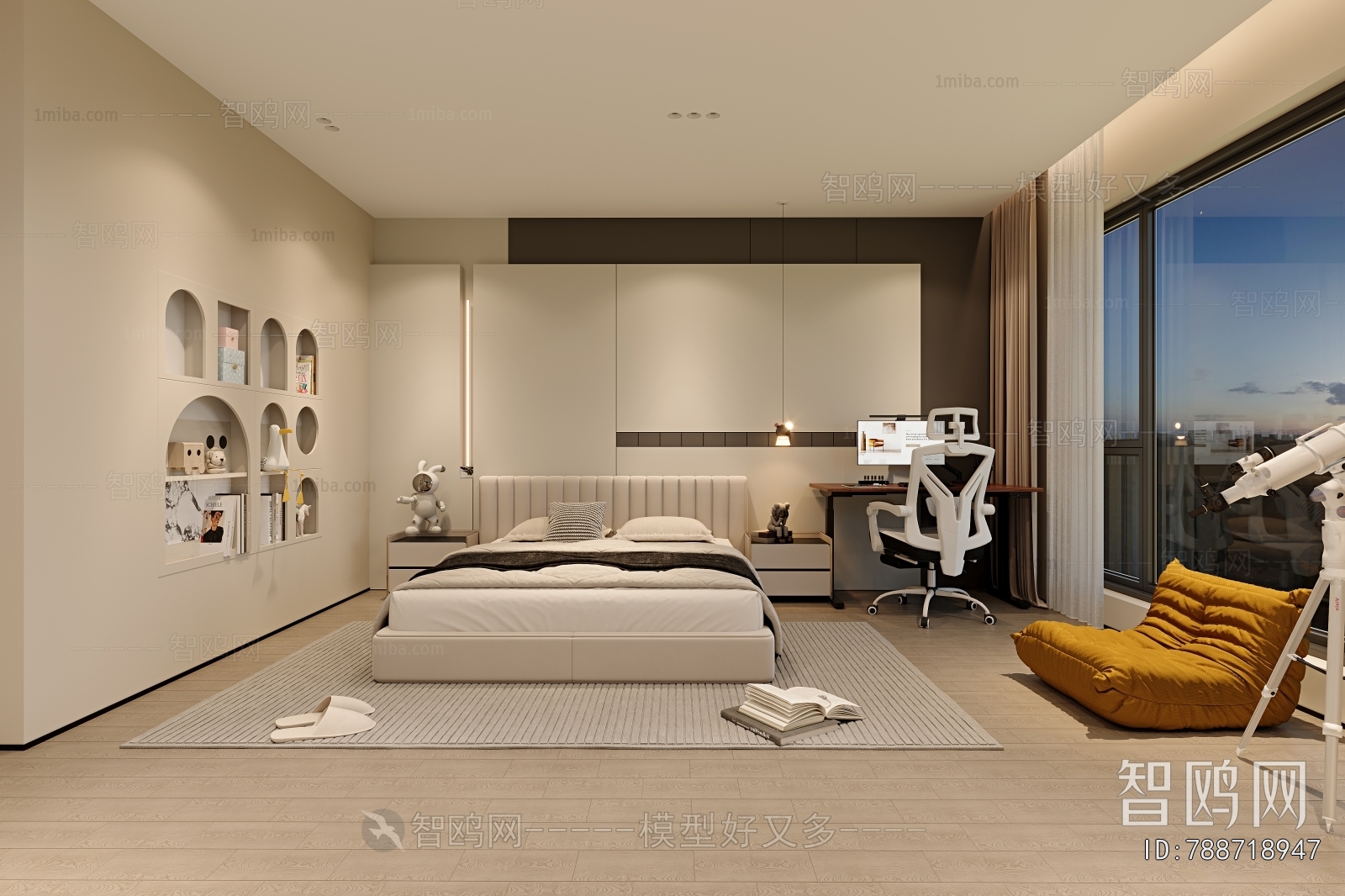 Modern Boy's Room And Son's Room