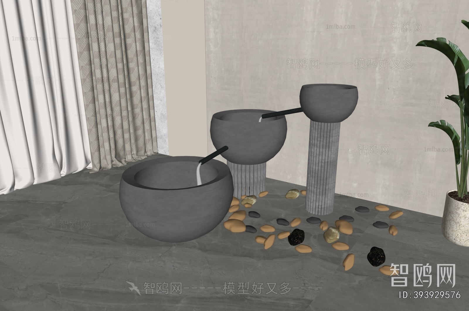 New Chinese Style Rockery Waterscape