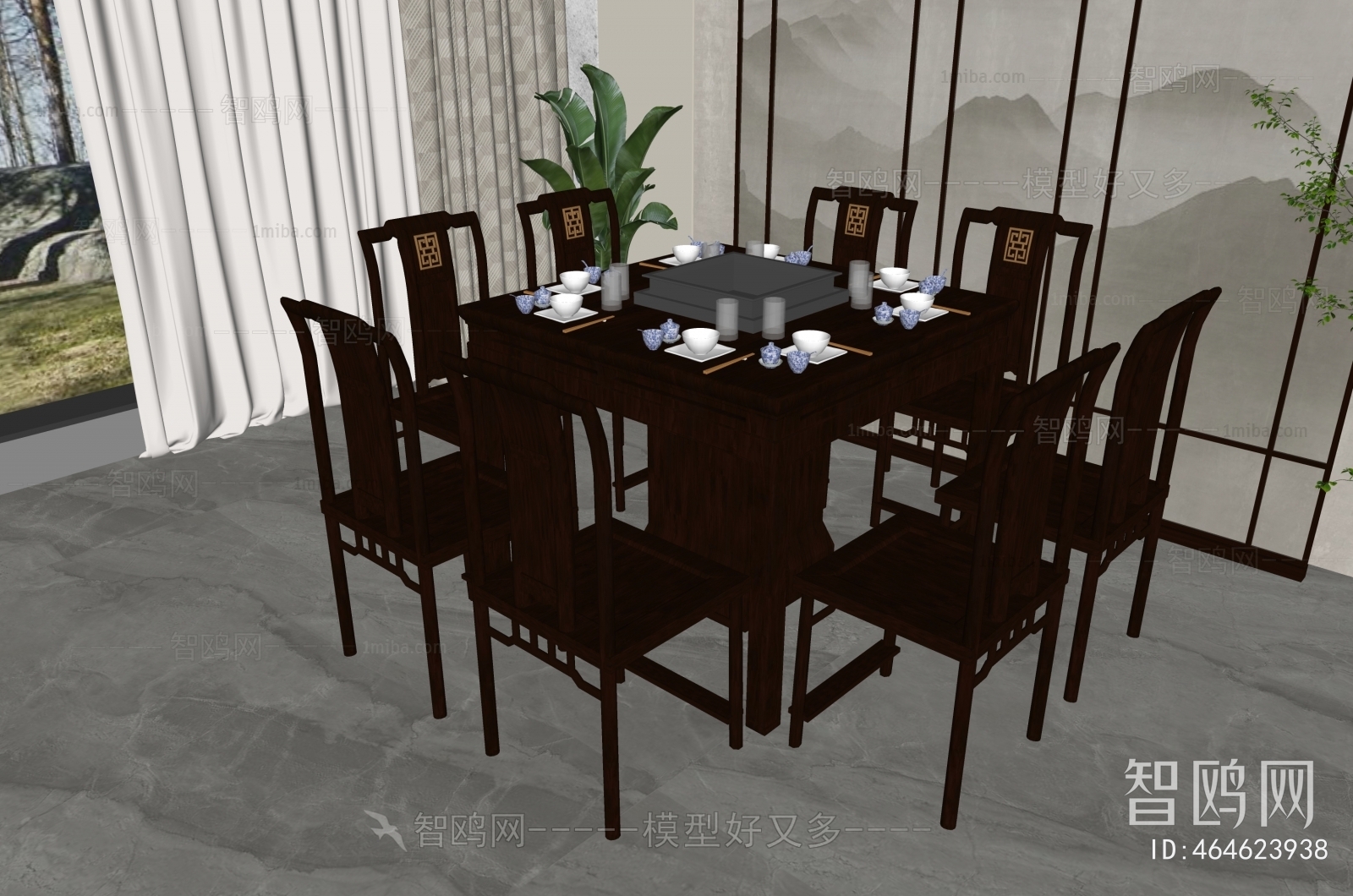 New Chinese Style Dining Table And Chairs