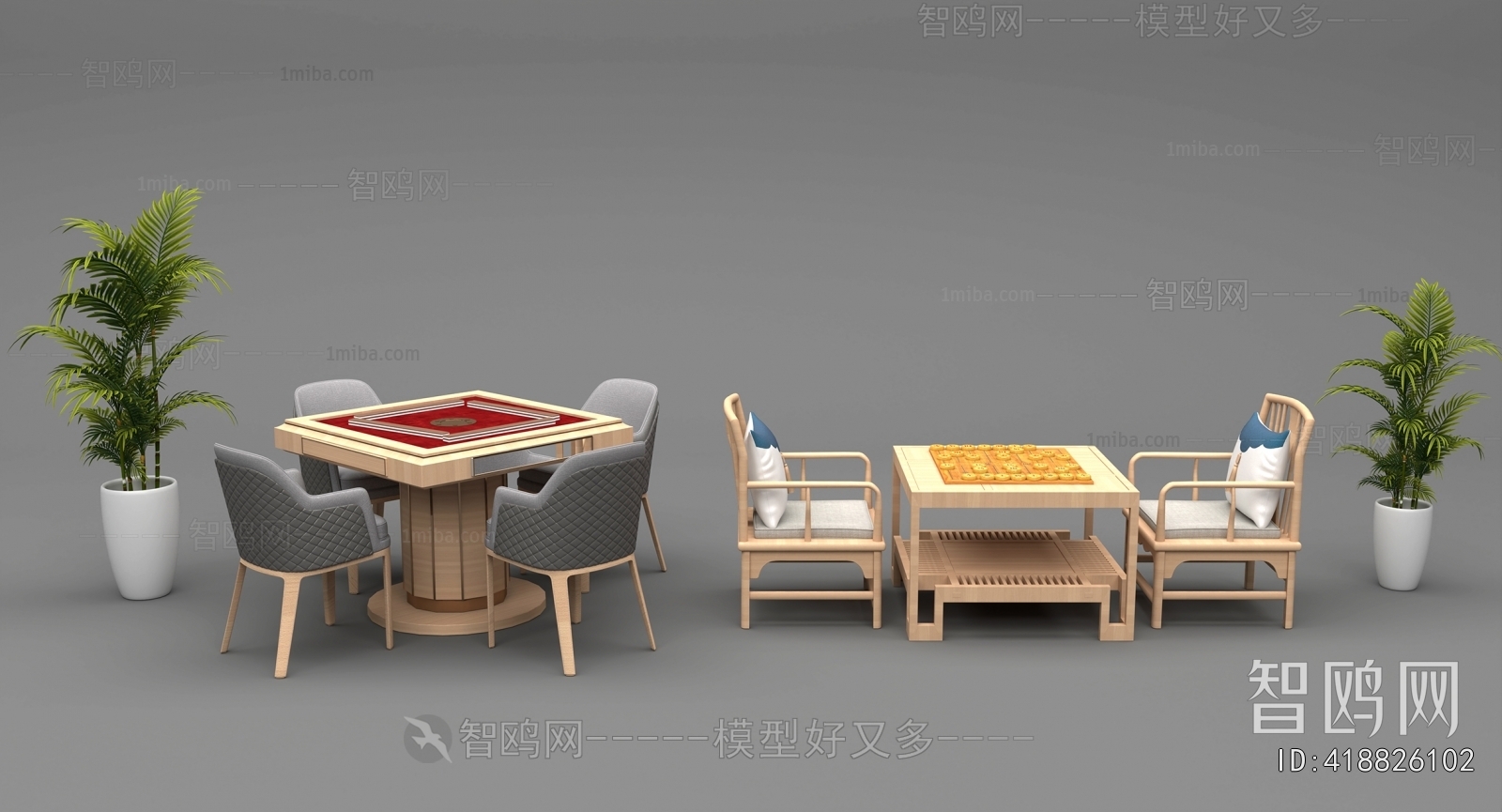 Modern Mahjong Tables And Chairs
