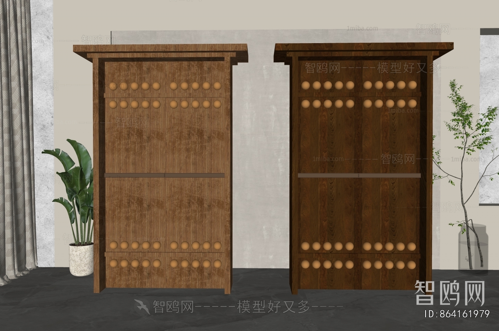 Chinese Style Double Door